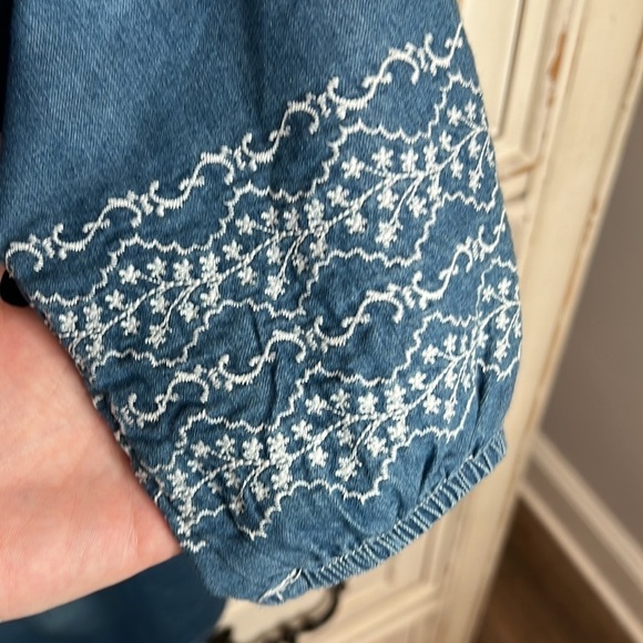 NWOT Girls Denim Romper - Picture 4 of 5